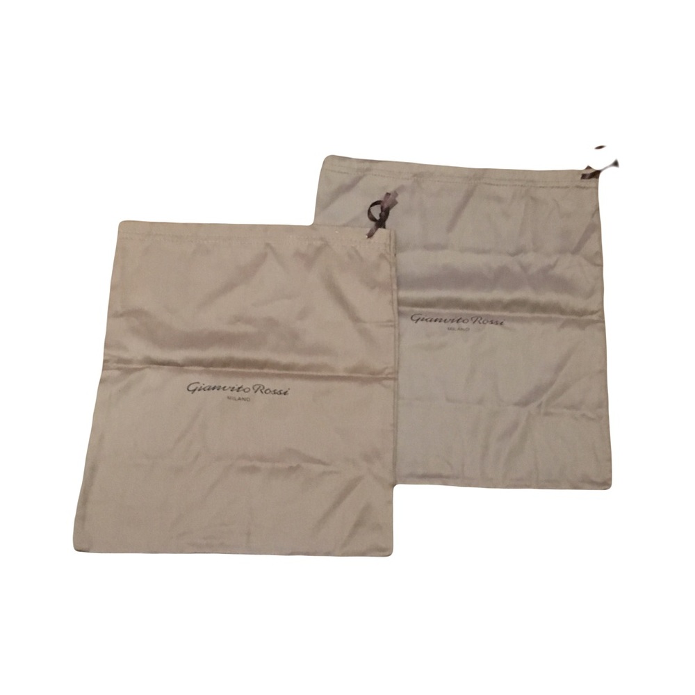 Gianvito Rossi Milano Two (2) Tan Drawstring Dust bag Garment bags Light Soft